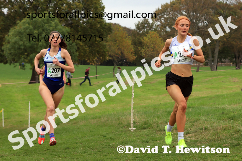 Senior Womens relay, 2025 Northern Cross Country Relays, Graves Park, Sheffield. Photo: David T. Hewitson/Sports for All Pics